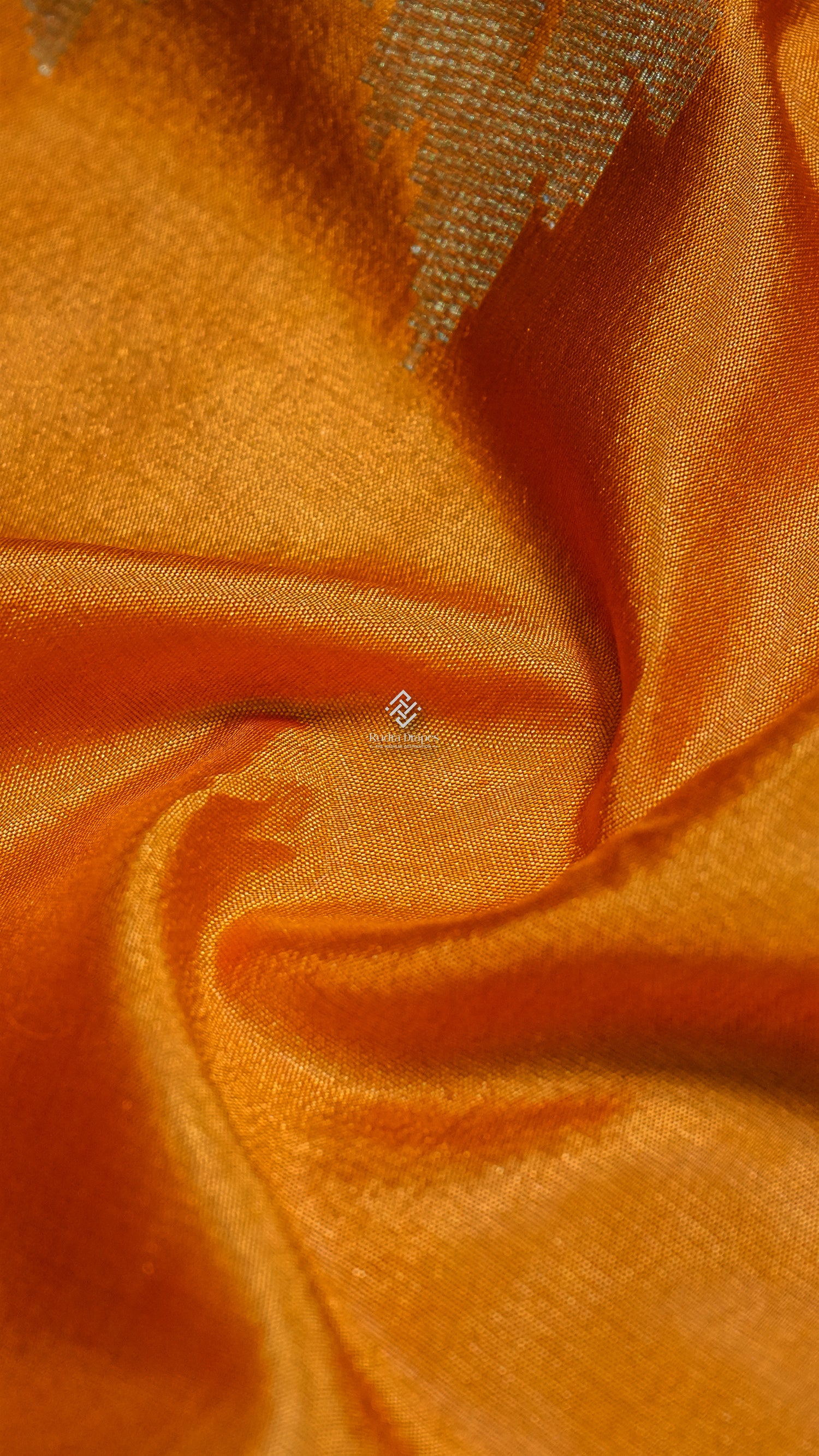 Burnt Orange Banana Silk Saree