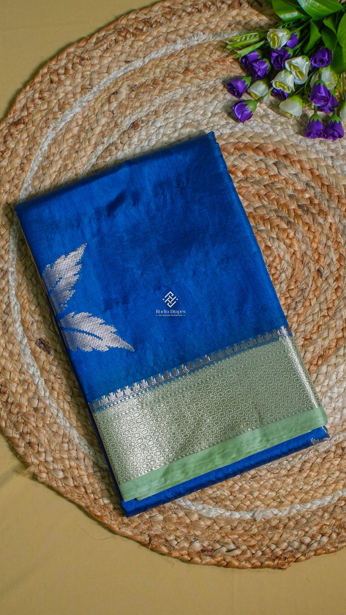 Royal Blue Banana Silk Saree