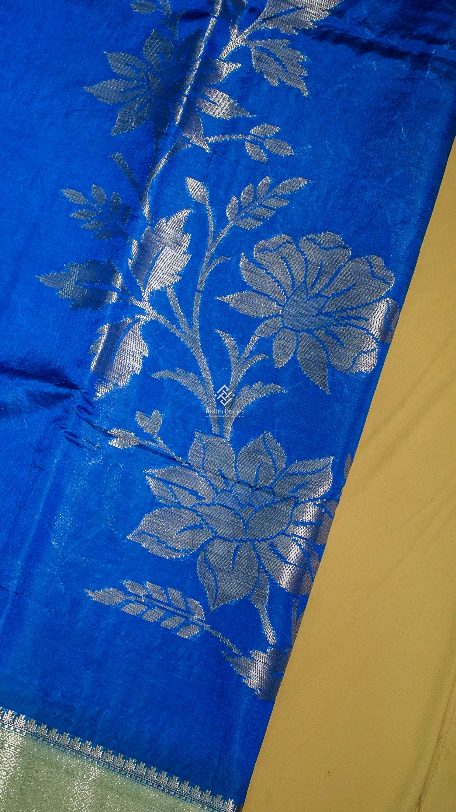 Royal Blue Banana Silk Saree