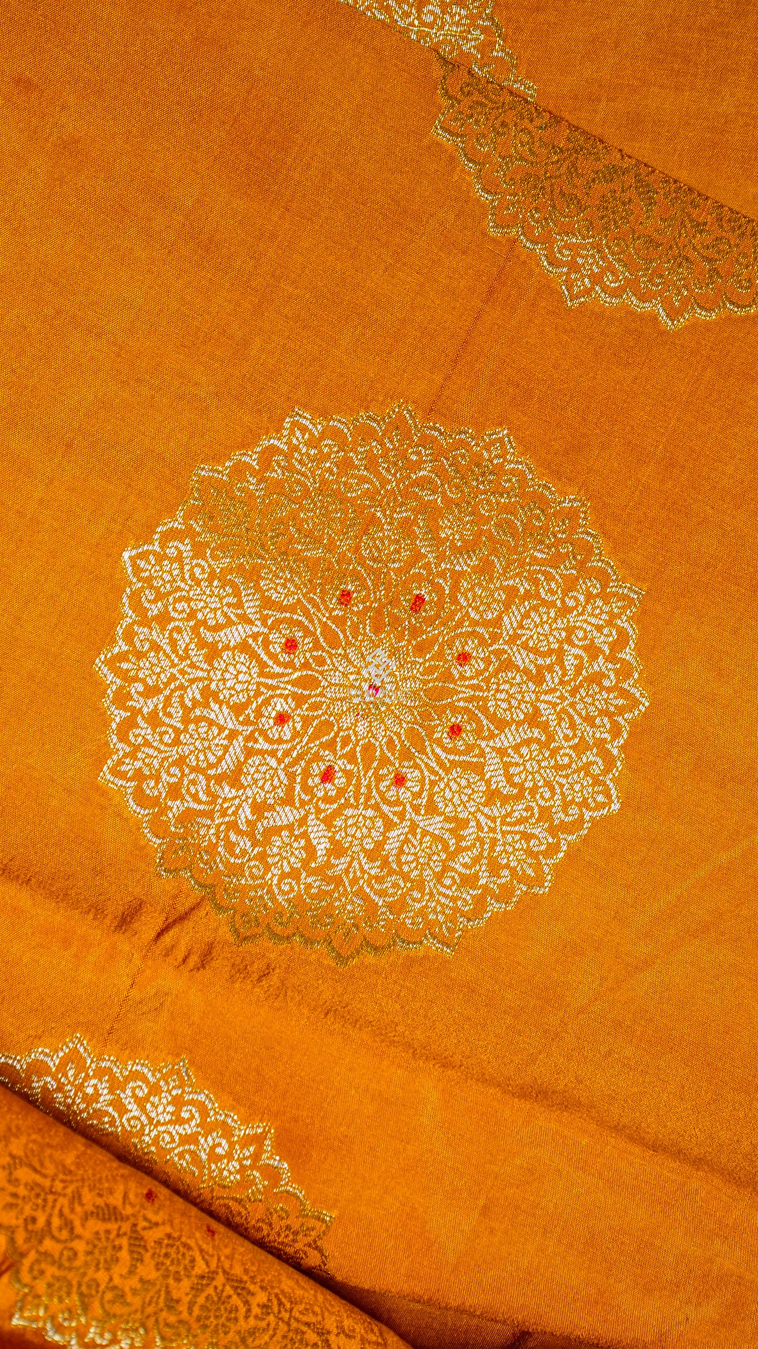 Mustard Korean Silk Saree
