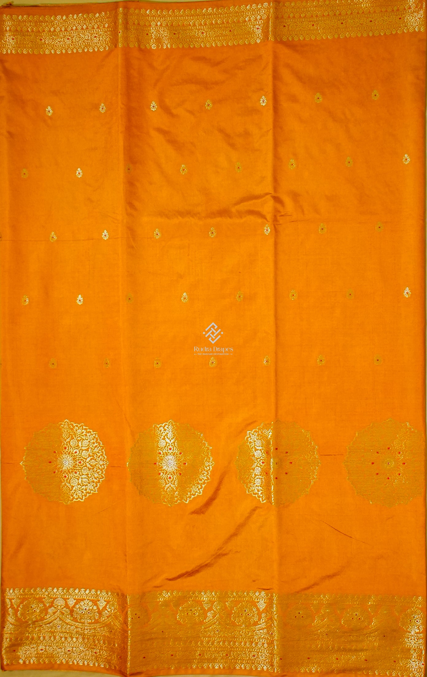 Mustard Korean Silk Saree