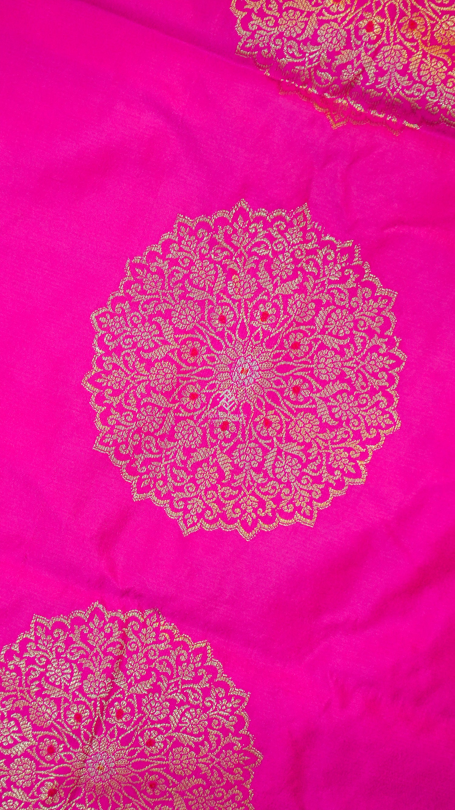 Pink Korean Silk Saree