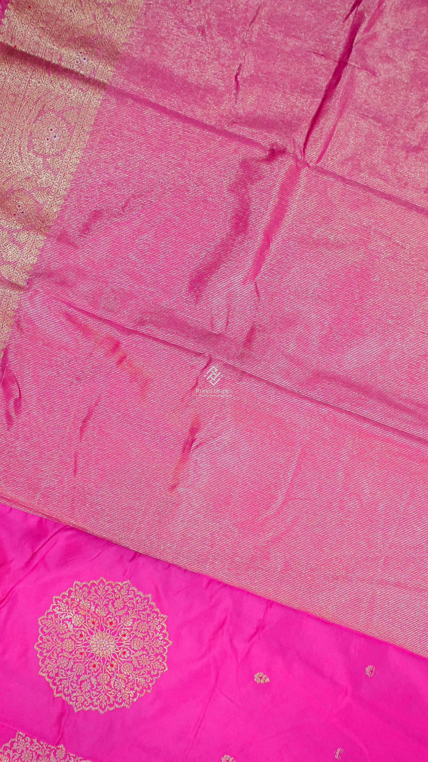 Pink Korean Silk Saree