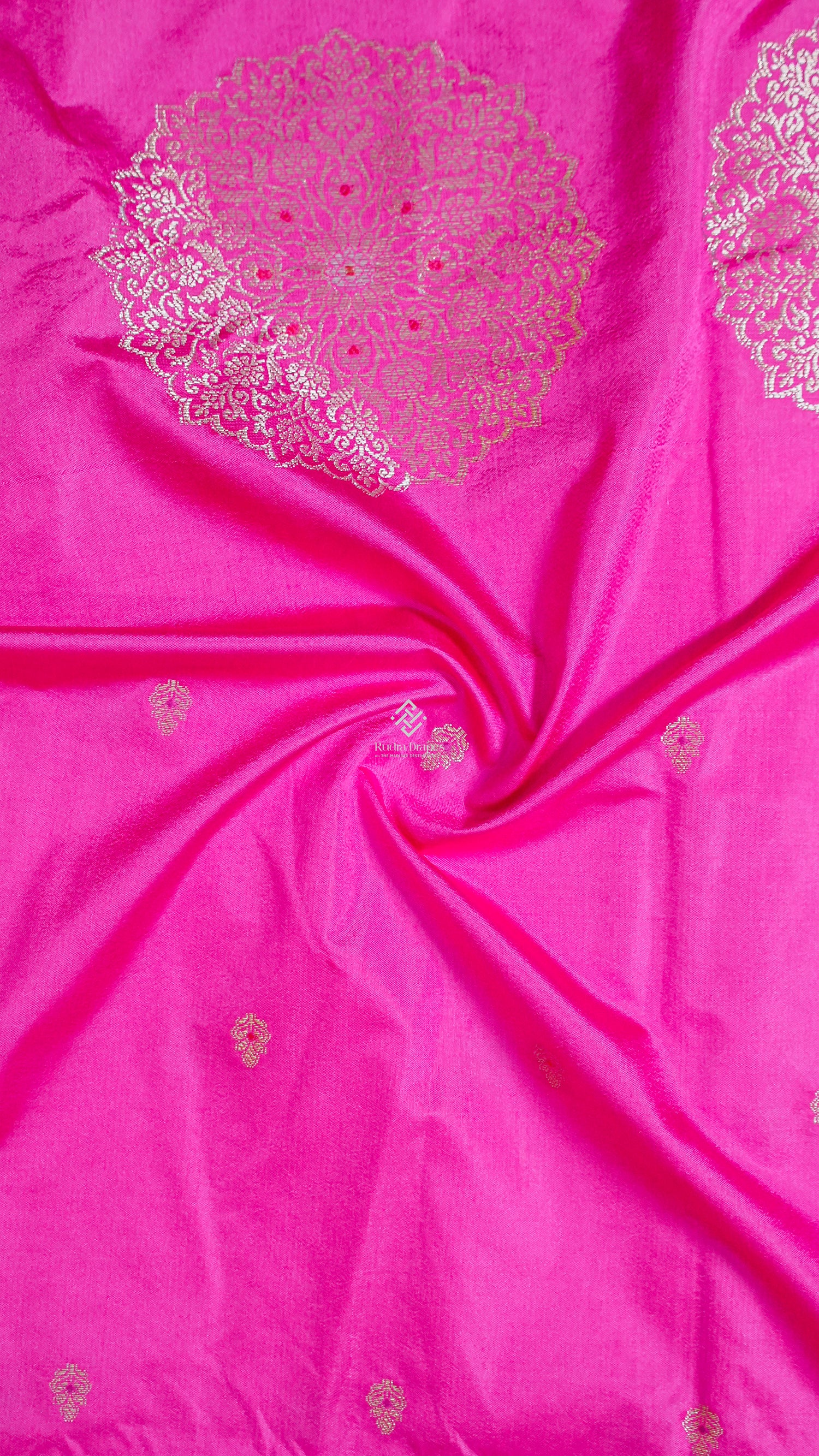 Pink Korean Silk Saree