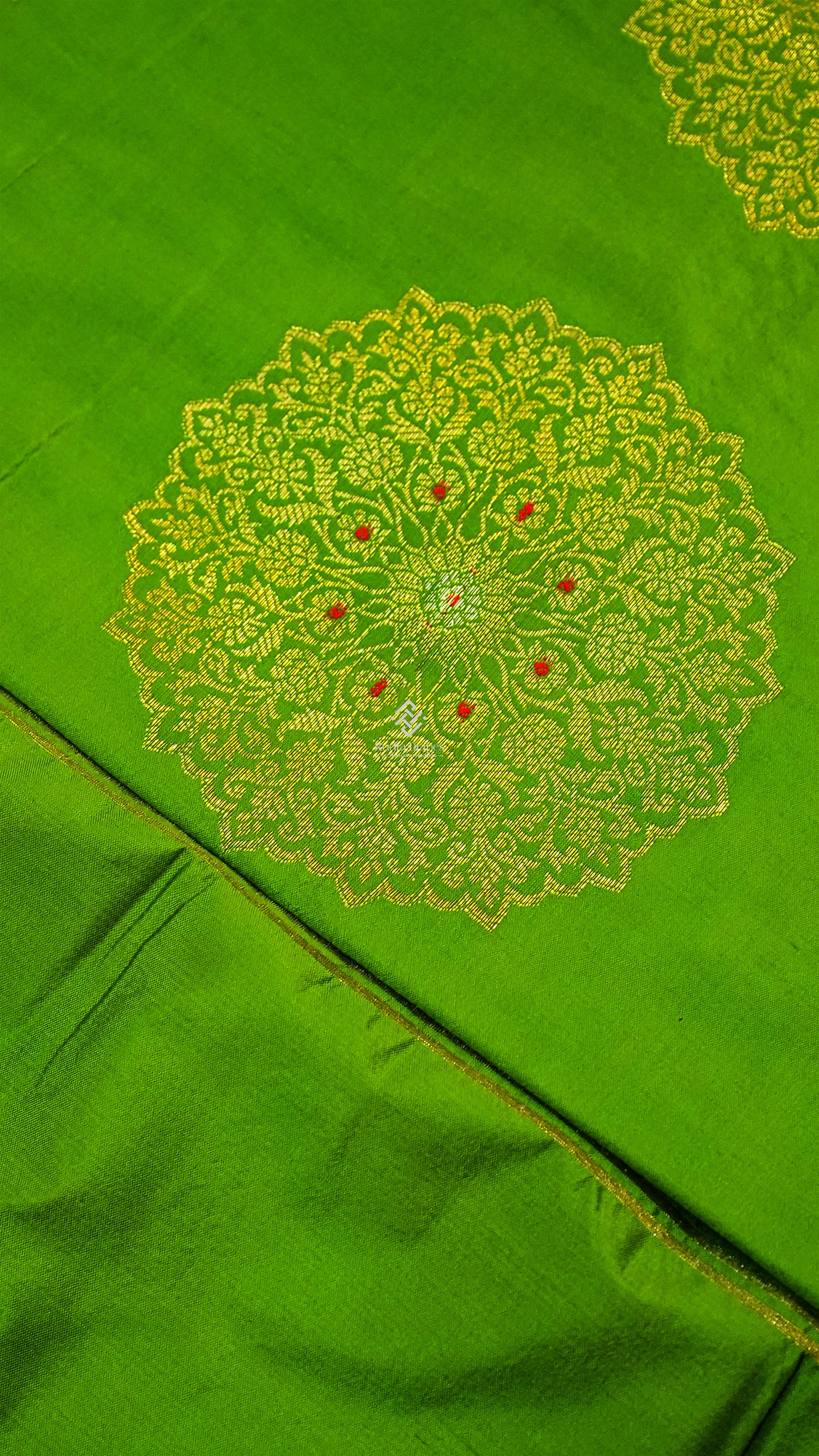 Green Korean Silk Saree