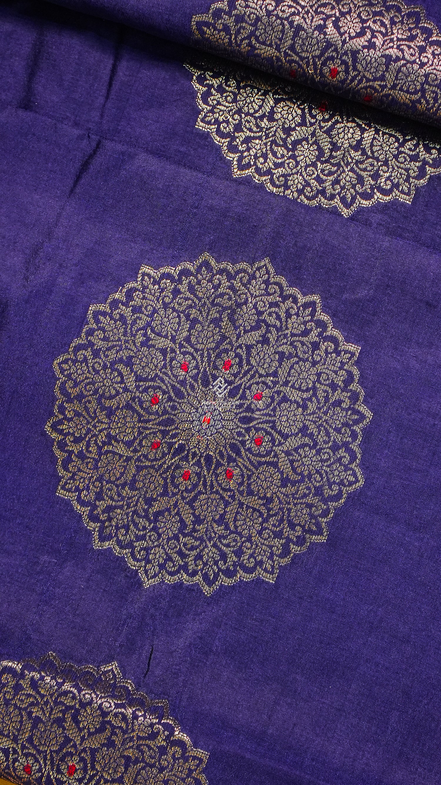 Royal Blue Korean Silk Saree