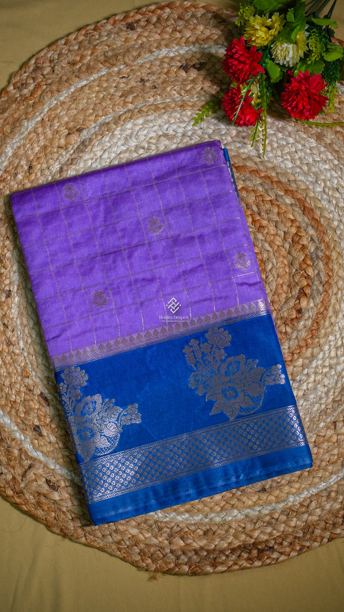 Purple Raw Mango Silk Saree