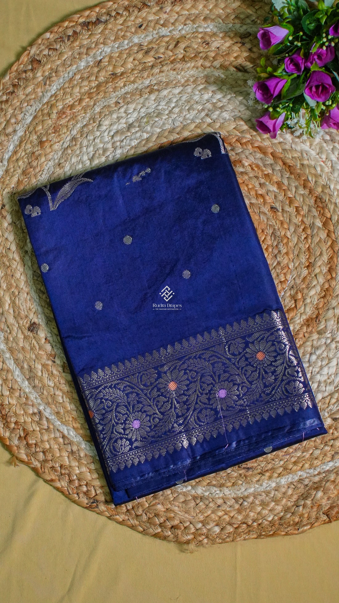 Royal Blue Mashro Silk Saree