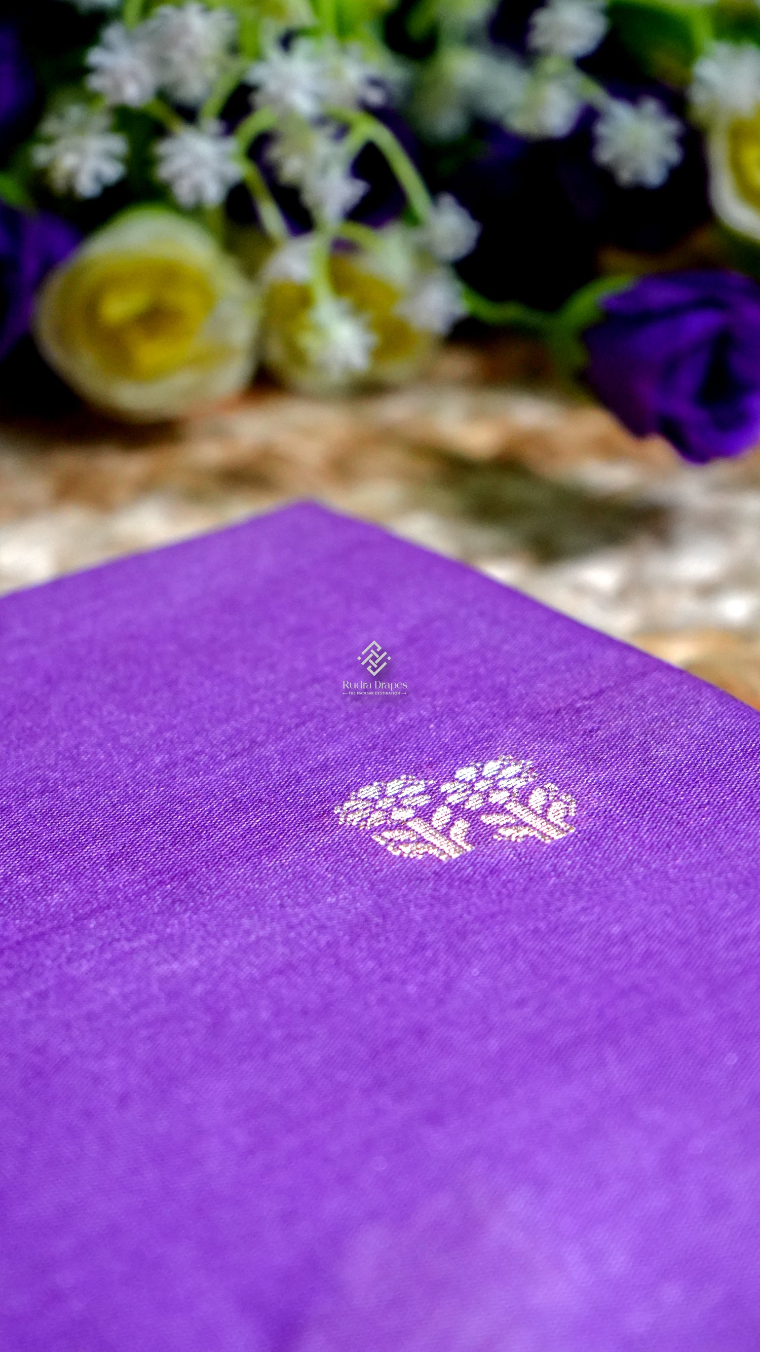 Purple Russian Mango Silk Saree