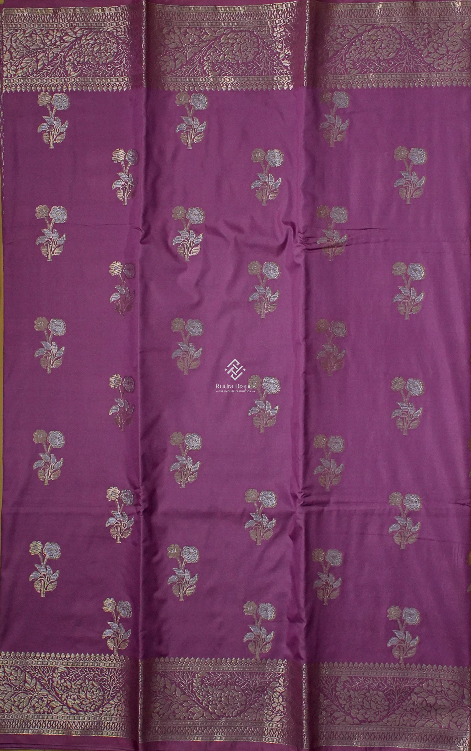 Mauve Russian Katan Silk Saree