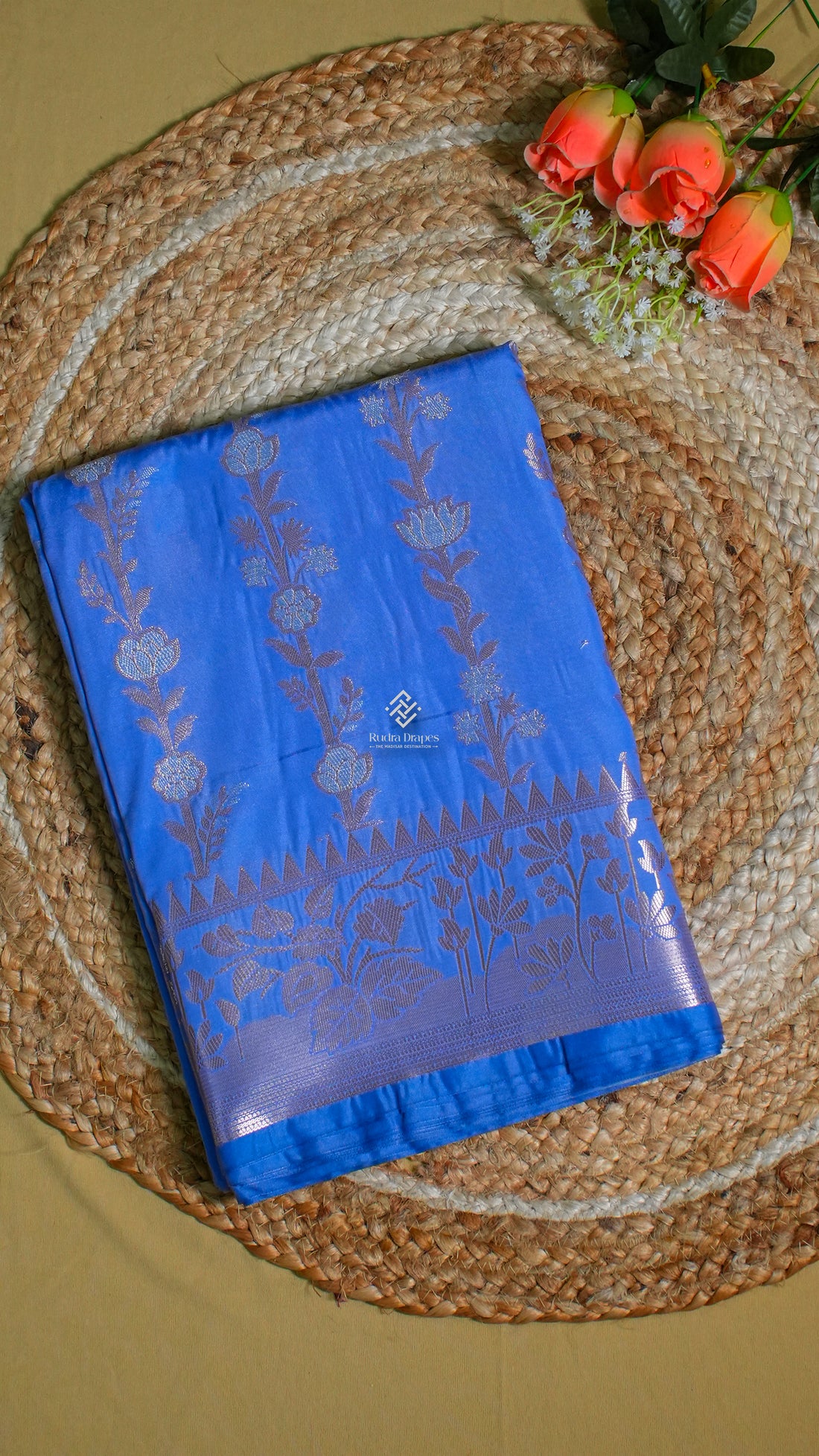 Royal Blue Russian Katan Silk Saree
