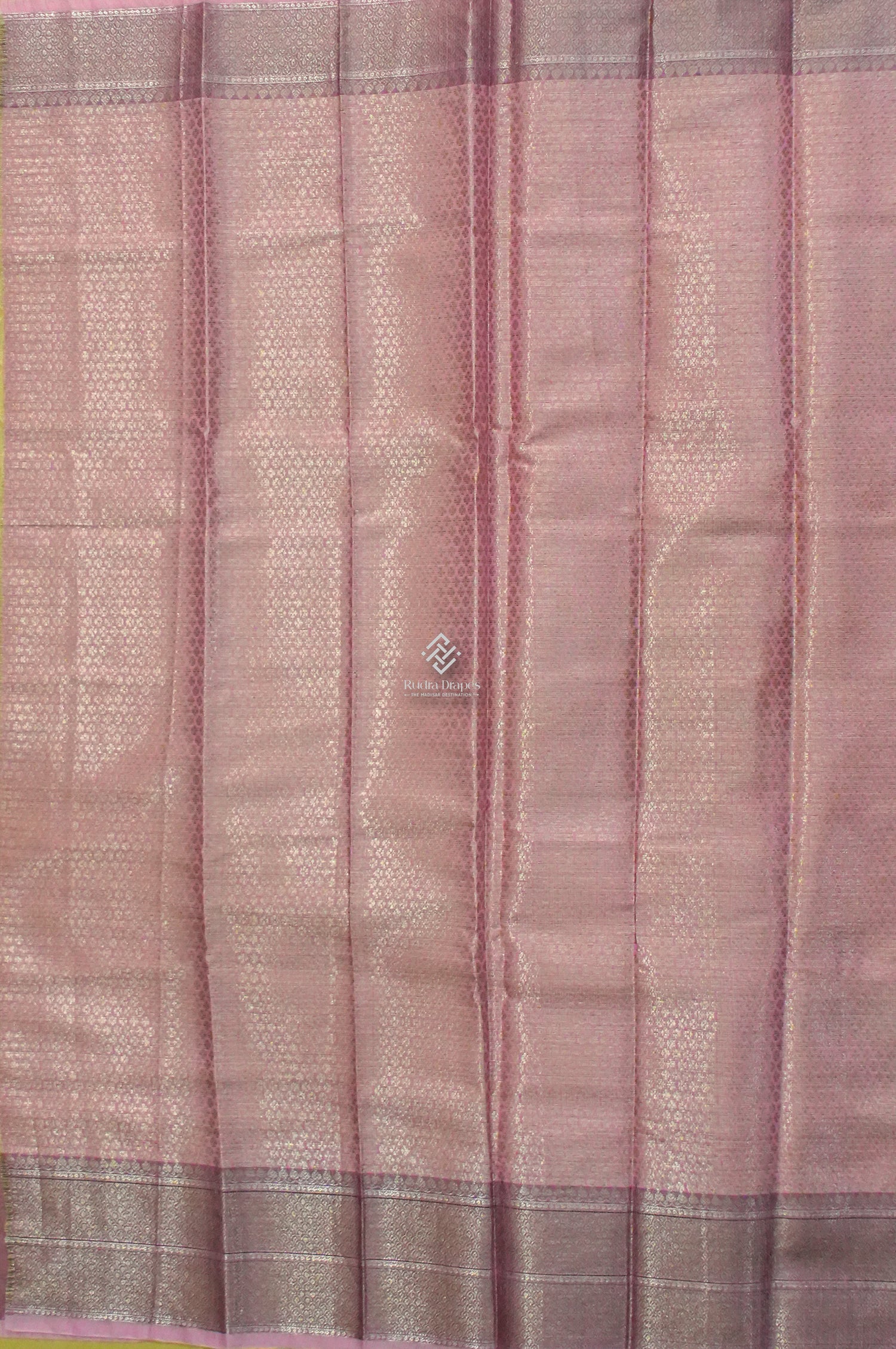 Pink Zari Kota Silk Saree