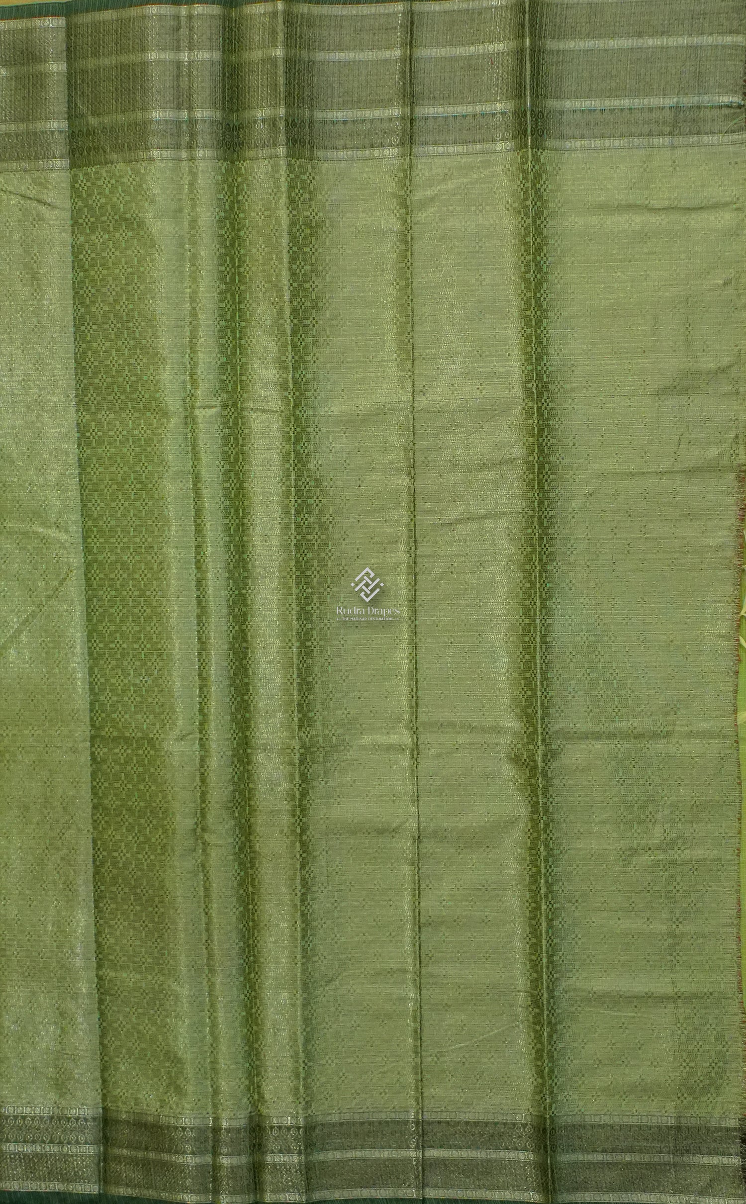 Mint Green Zari Kota Silk Saree